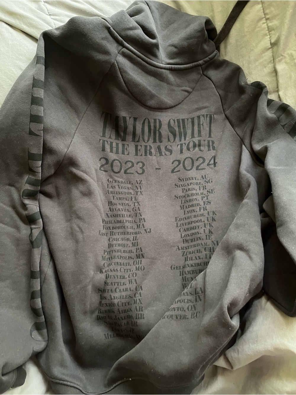 Taylor Swift Gray/Black Graphic Pullover Sweatshirt - Picture 7 of 7
